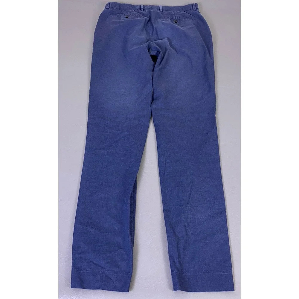 Banana Republic Core Temp Pants Men's 32x36 Slim Straight‎ NonIron Navy Blue *